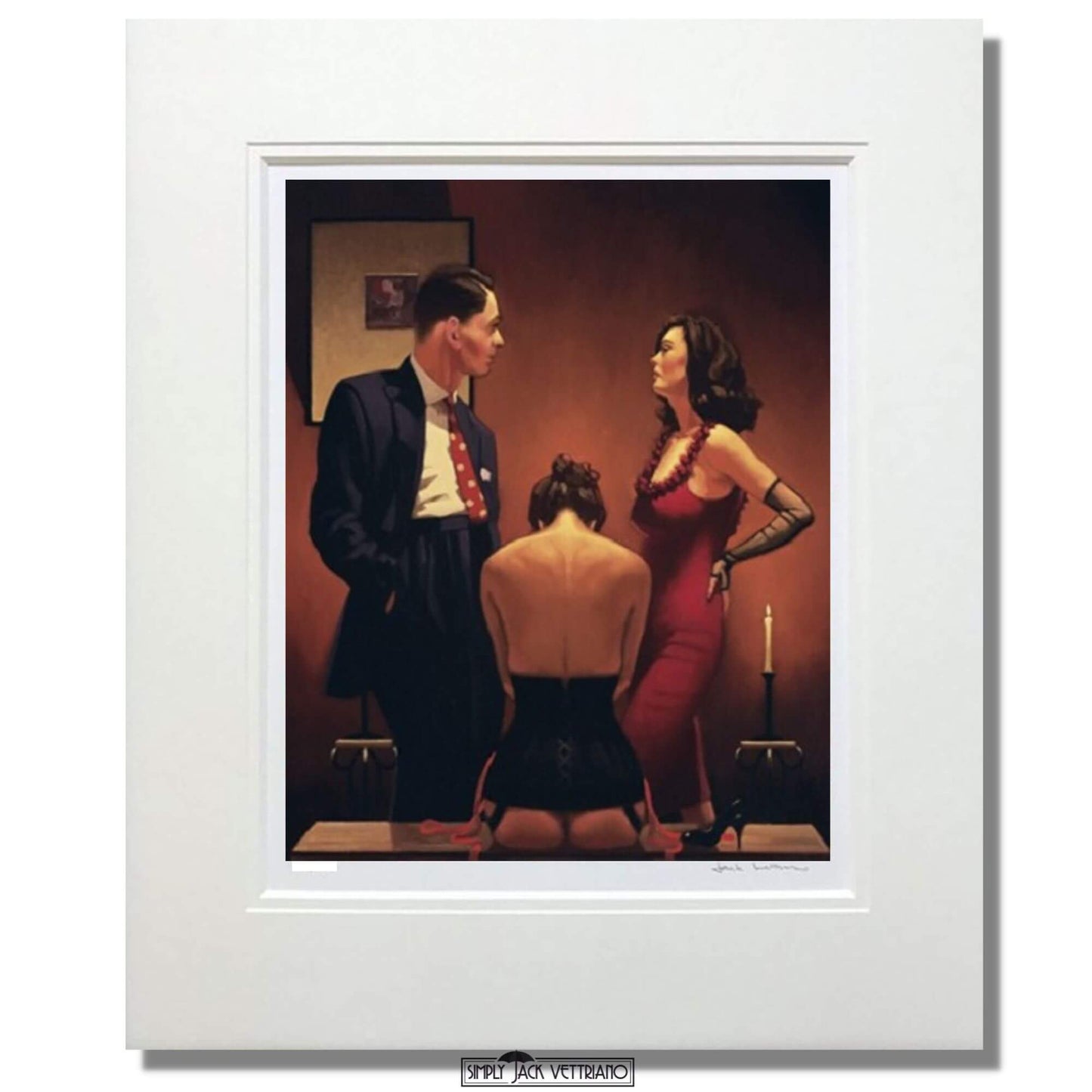 Jack Vettriano Scarlet Ribbons Mounted Limited Edition