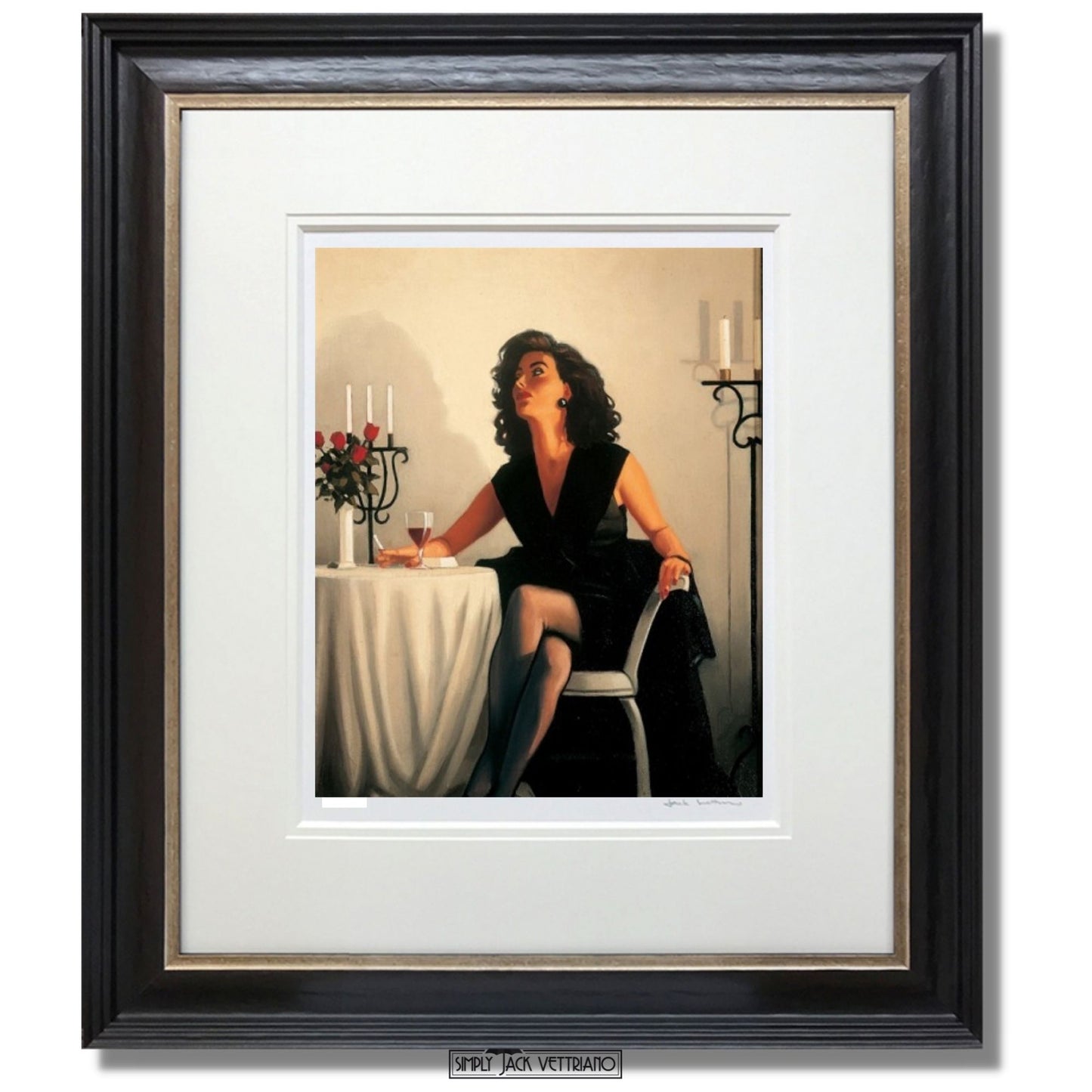 Table for One by Jack Vettriano Limited Edition Framed