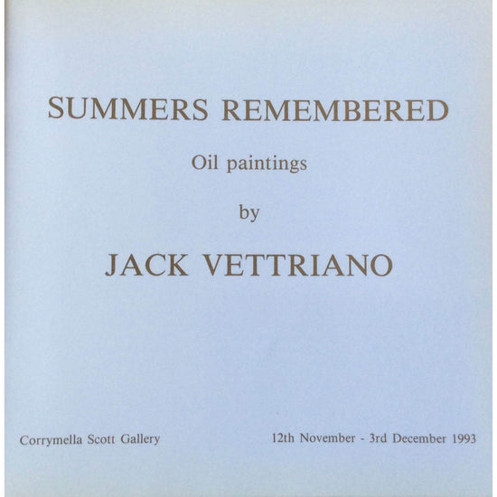 Summers Remembered Catalogue Jack Vettriano