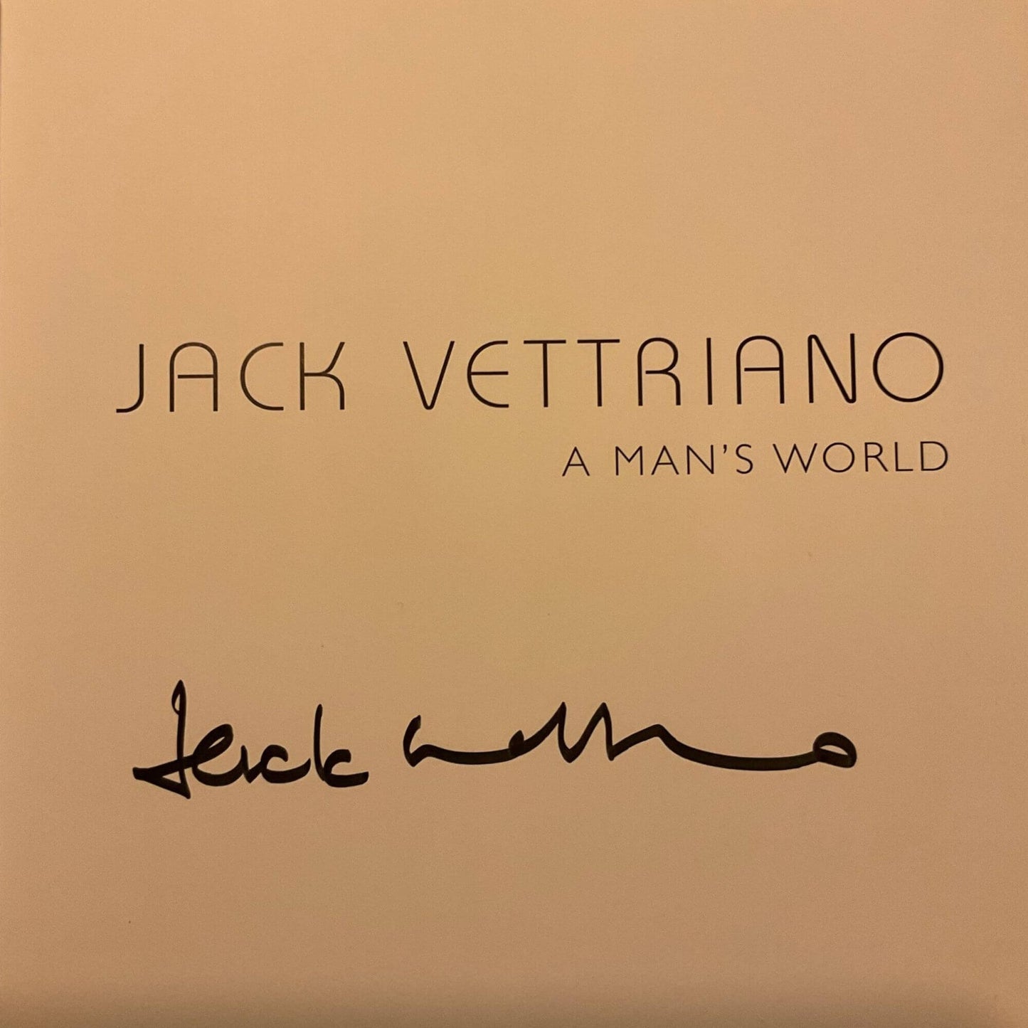 Jack Vettriano Signed A Mans World Book