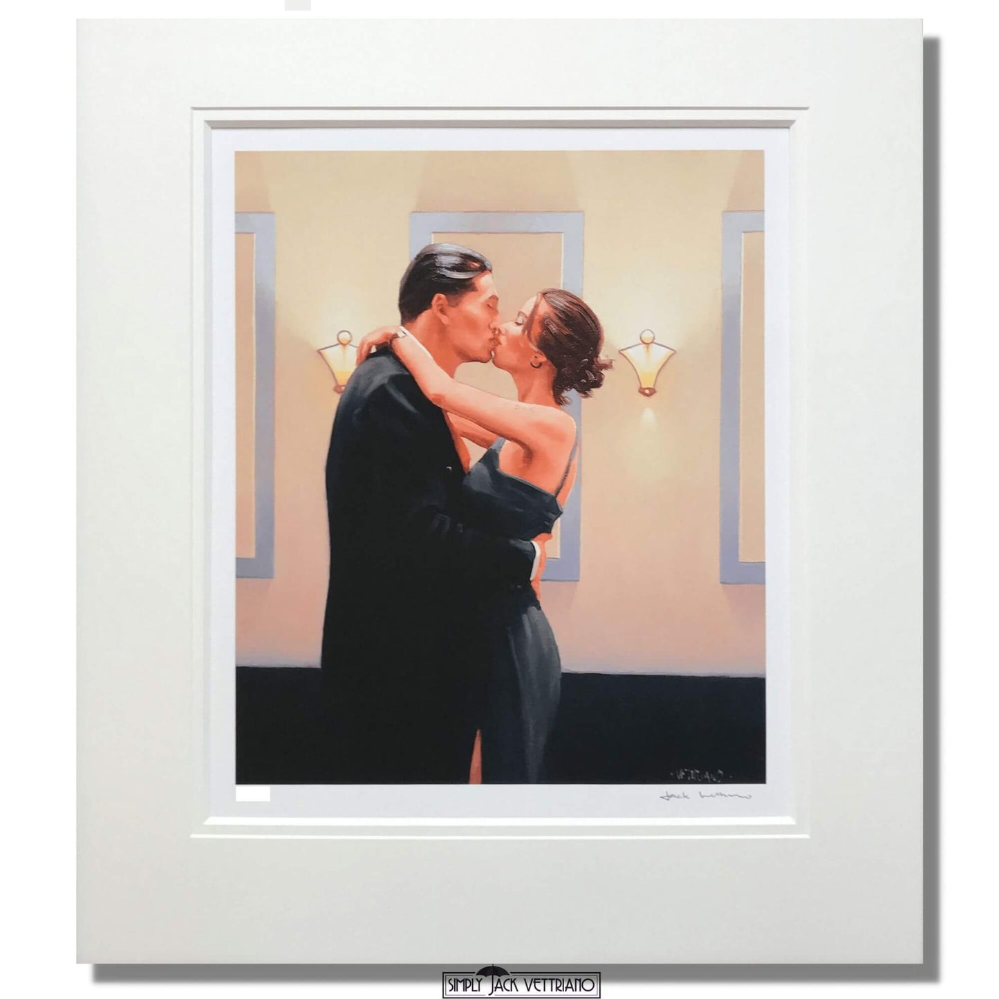 Jack Vettriano Betrayal First Kiss Limited Edition Mounted