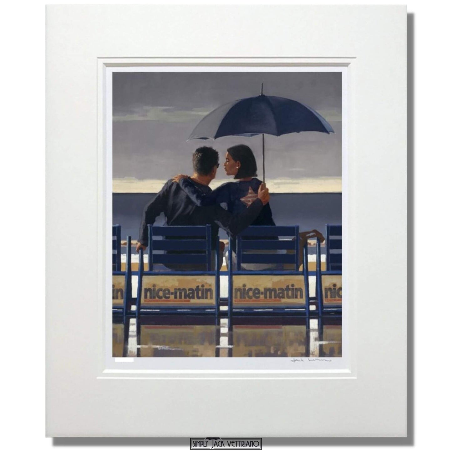 Blue Blue Mini Limited Edition Print Jack Vettriano Mounted