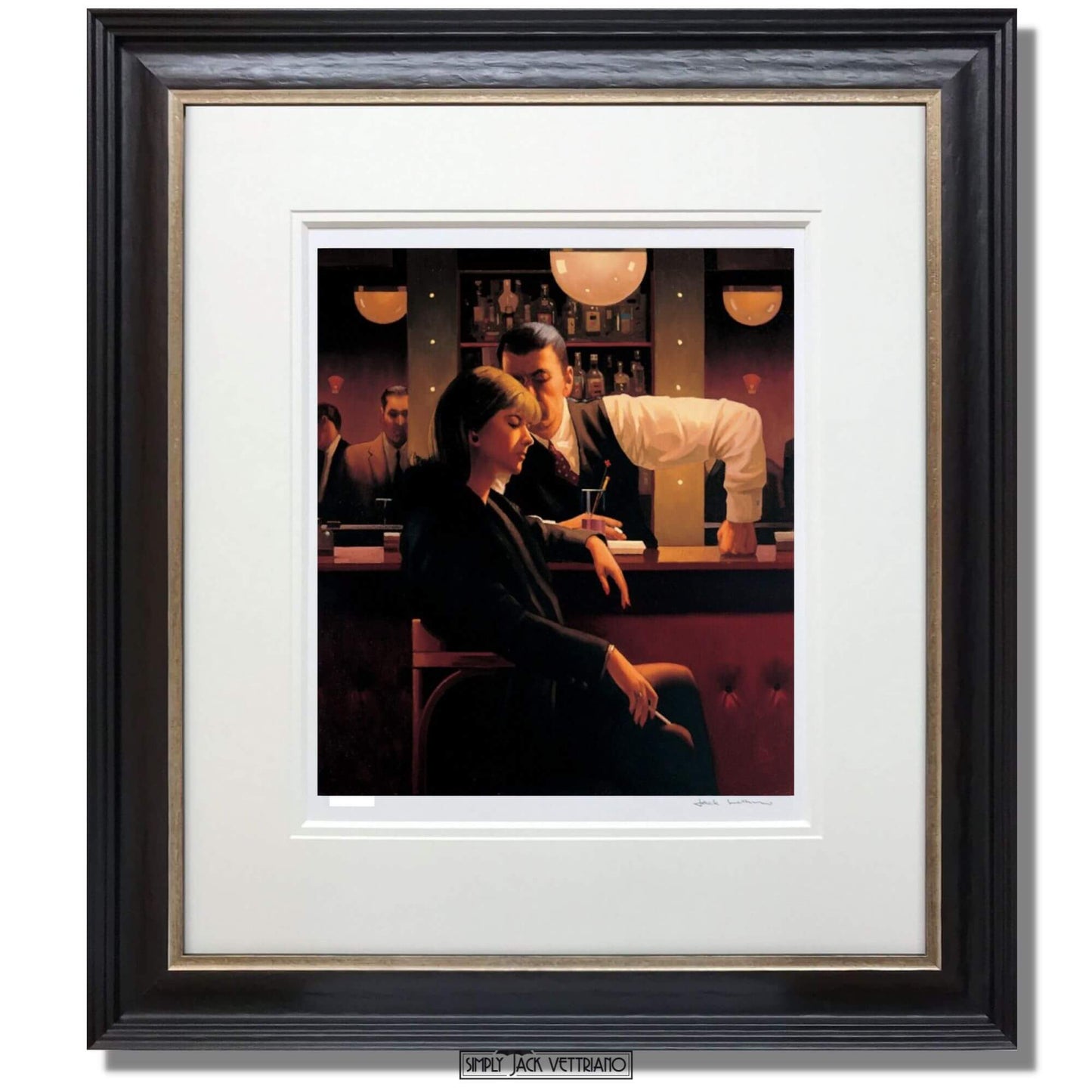 Load image into Gallery viewer, Jack Vettriano Cocktails &amp;amp; Broken Hearts Limited Edition Framed
