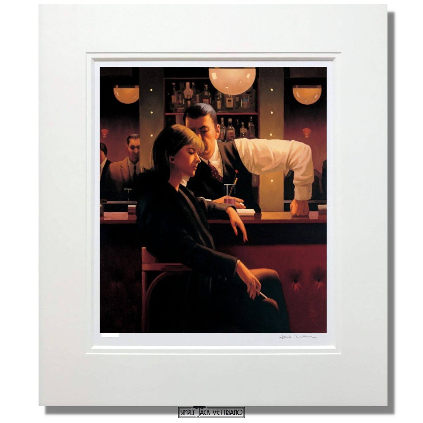 Jack Vettriano Cocktails & Broken Hearts Artist's Proof Mounted