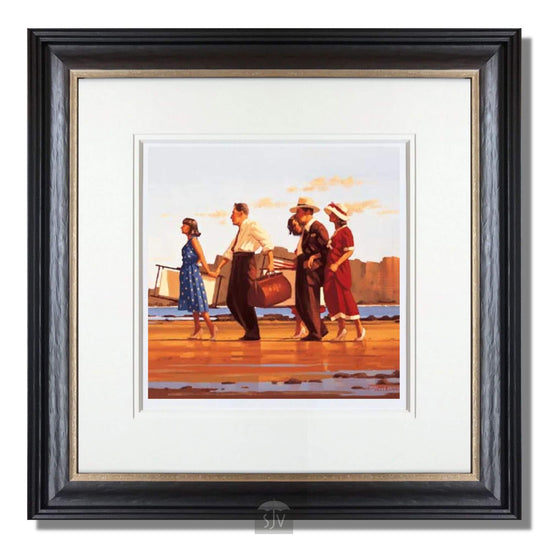 Oh Happy Days Jack Vettriano Beach scene framed