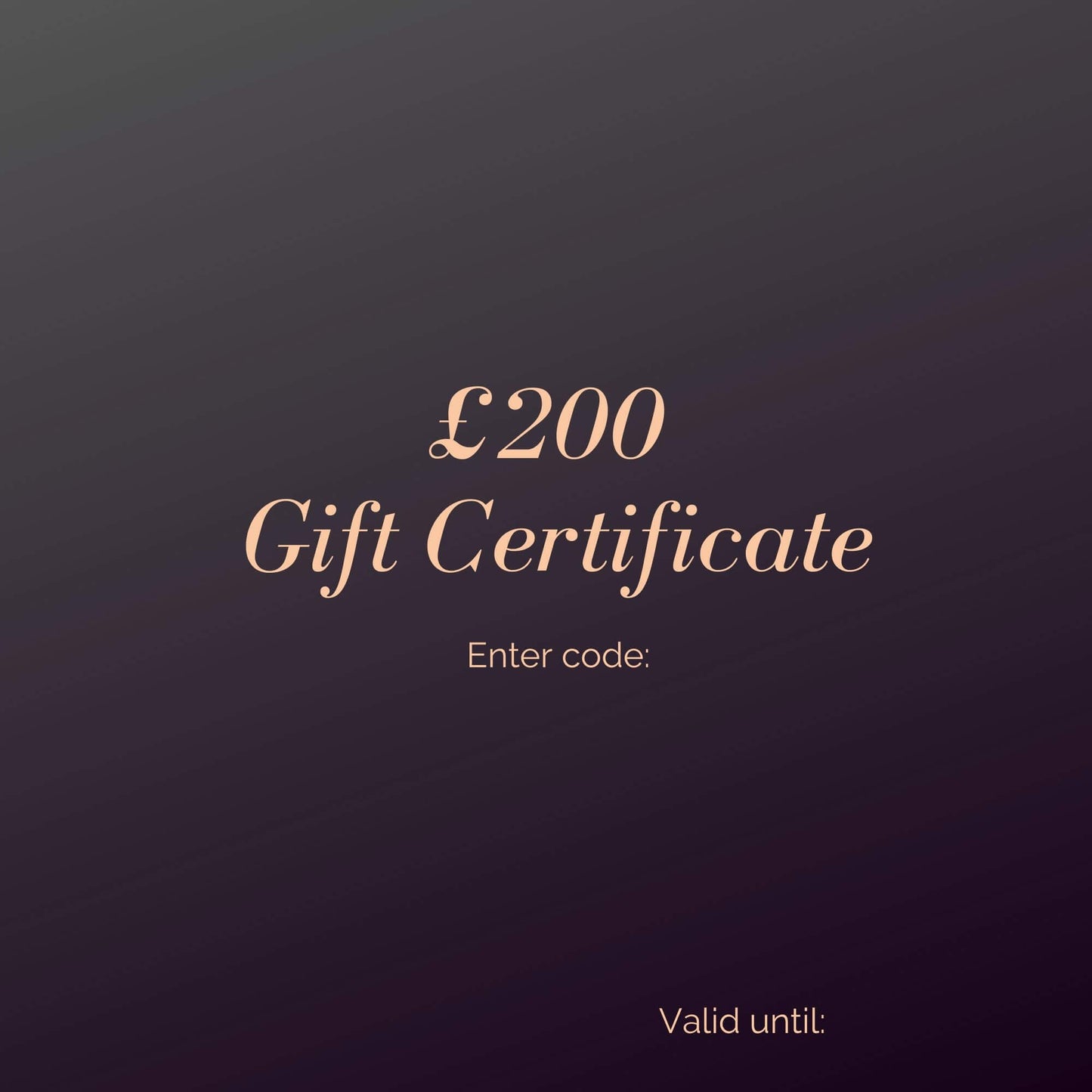 Gift Certificates