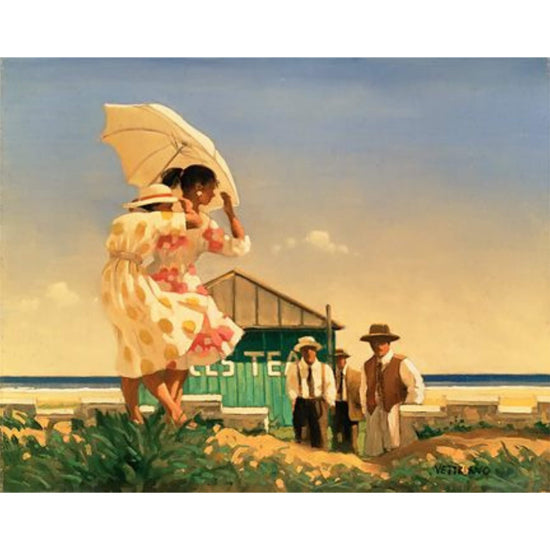 Load image into Gallery viewer, Summers Remembered A Very Dangerous Beach Jack Vettriano
