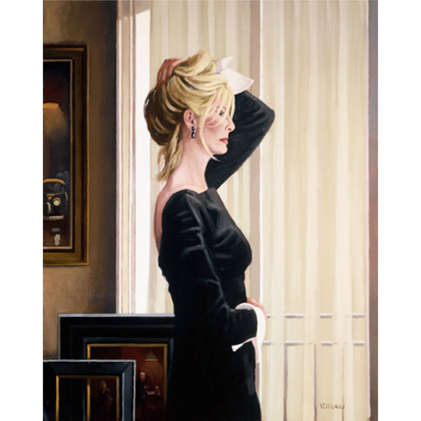 Load image into Gallery viewer, Black on Blonde Artist&amp;#39;s Proof by Jack Vettriano
