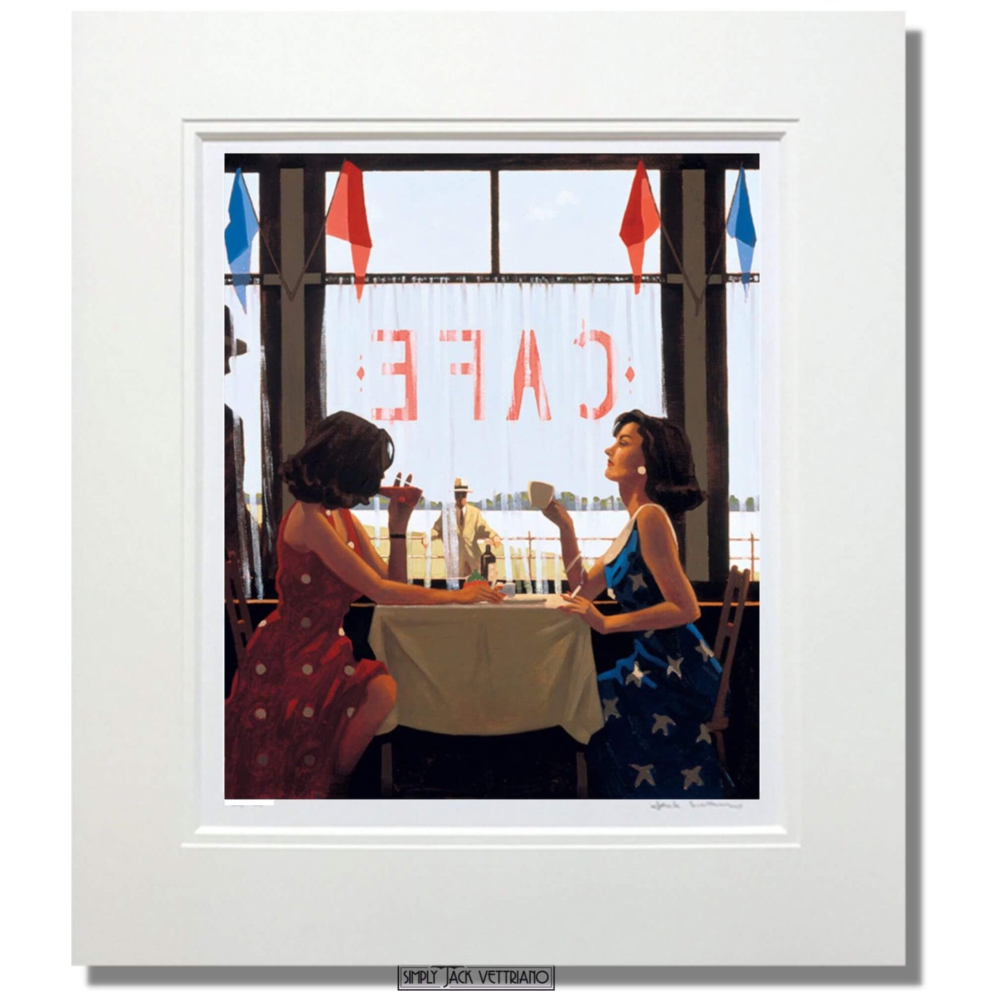 Jack Vettriano Cafe Days Limited Edition Mounted