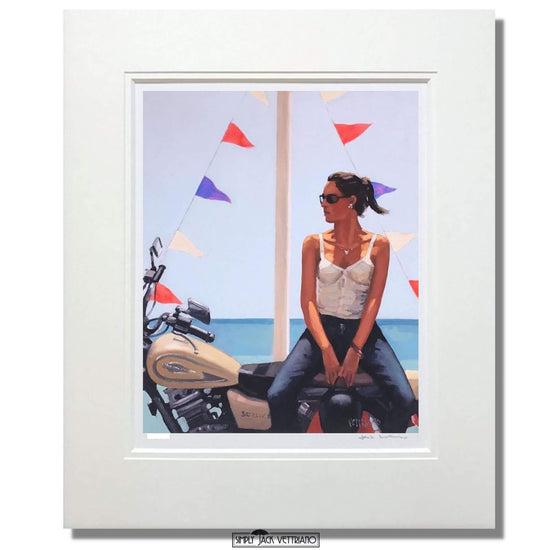 Jack Vettriano La Fille a la Moto Limited Edition Mounted