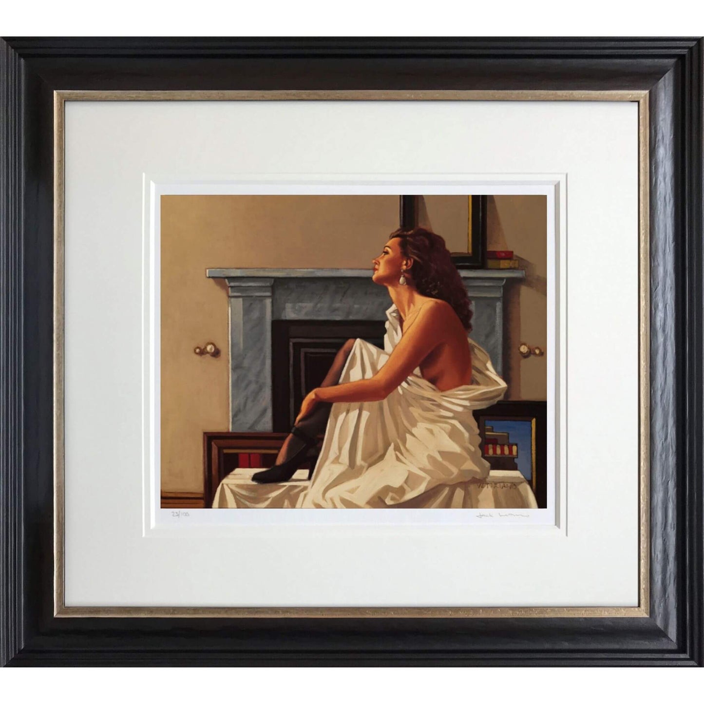 Model In White by Jack Vettriano Framed Limited Edition Print