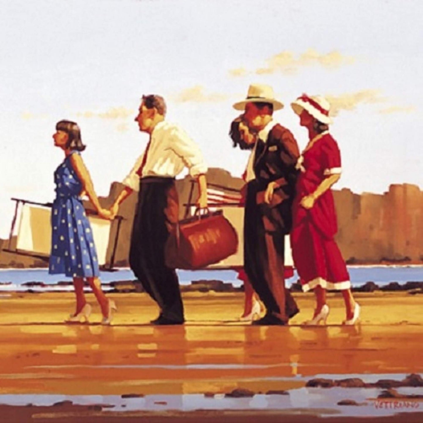 Load image into Gallery viewer, Oh Happy Days Signed Framed Print Jack Vettriano
