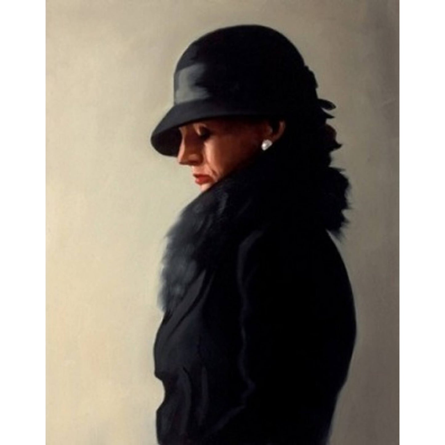 Load image into Gallery viewer, Portrait in Black and Pearl Limited Edition Print Jack Vettriano
