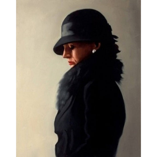 Load image into Gallery viewer, Portrait in Black and Pearl Limited Edition Print Jack Vettriano
