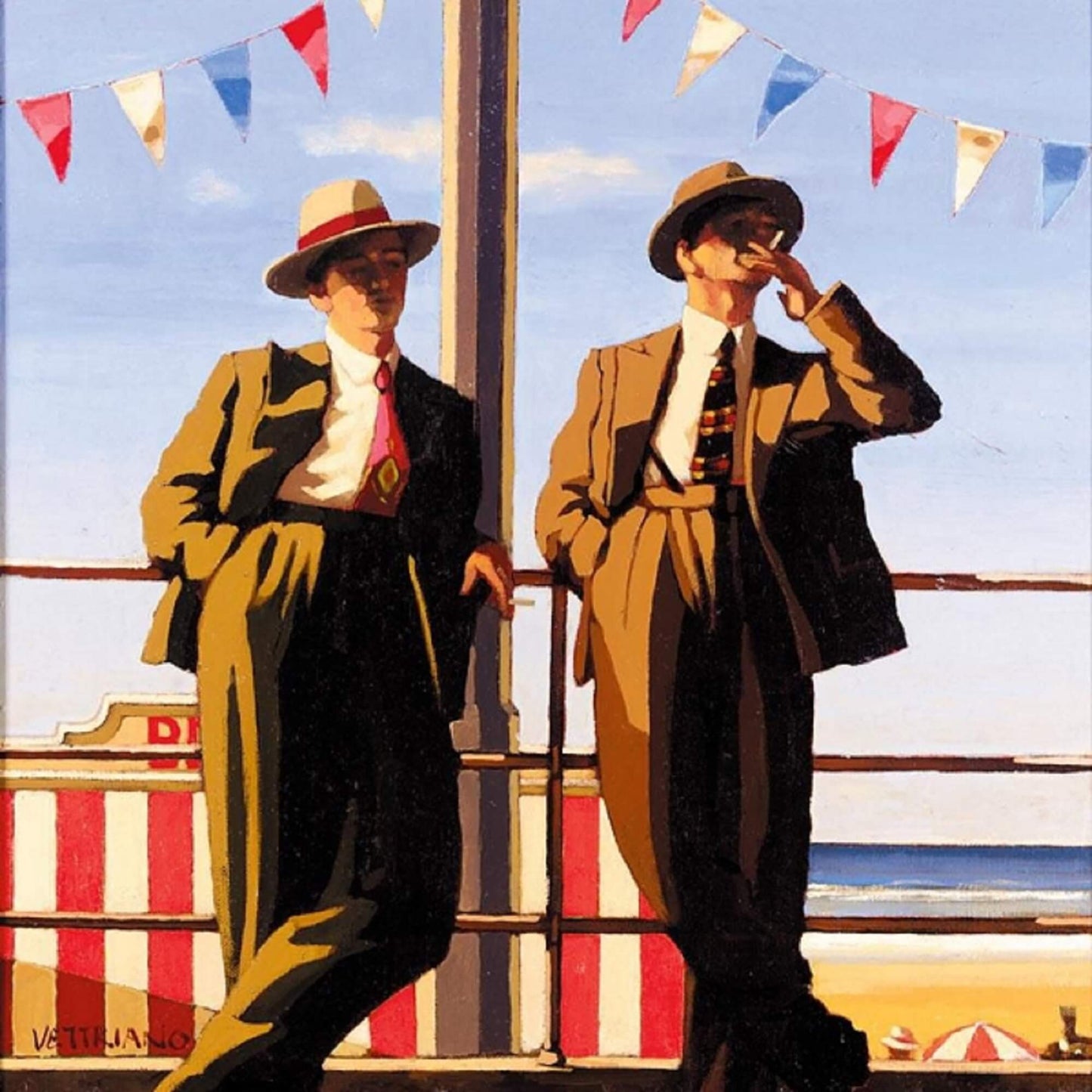 Seaside Sharks Jack Vettriano