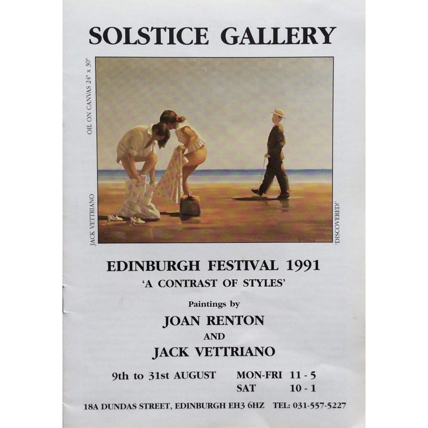 Load image into Gallery viewer, Edinburgh Festival 1991 Exhibition Catalogue Jack Vettriano
