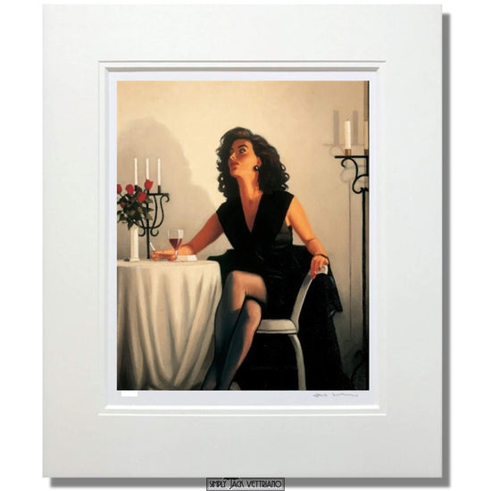 Table for One by Jack Vettriano Limited Edition Print Mounted