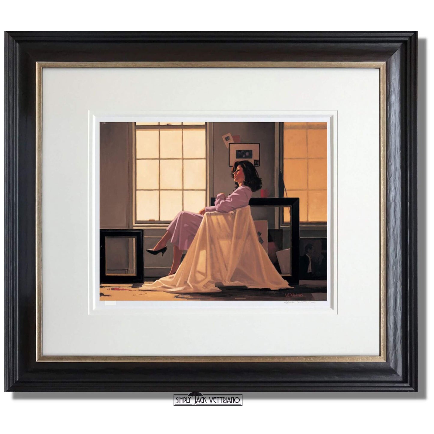 Load image into Gallery viewer, Jack Vettriano Winter Light &amp;amp; Lavender Framed
