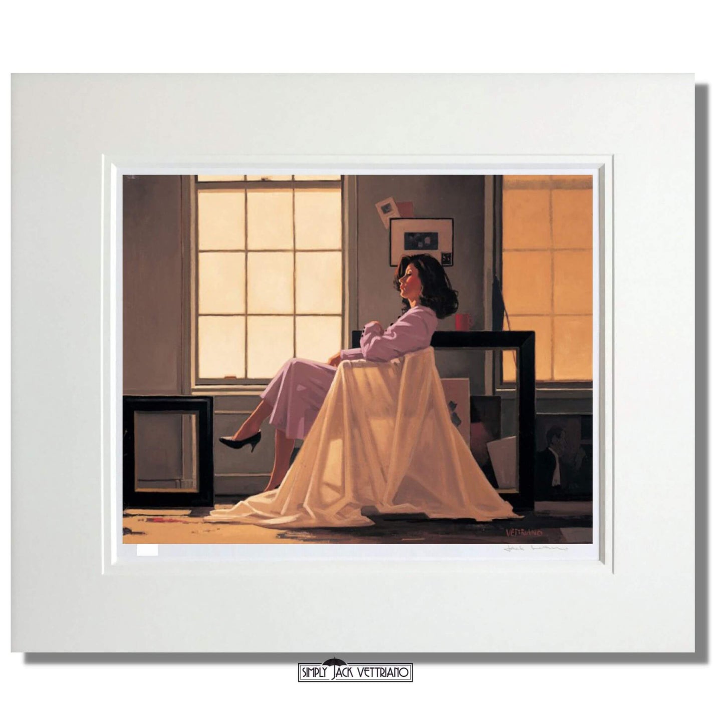 Jack Vettriano Winter Light & Lavender Limited Edition Mounted